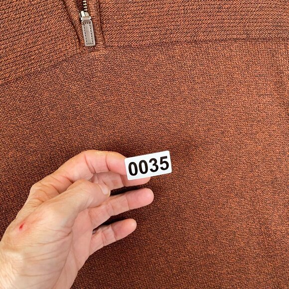 Dockers Mens Sweater Size XL Quarter-Zip Pullover Knit Long Sleeve Casual Brown - Picture 11 of 11